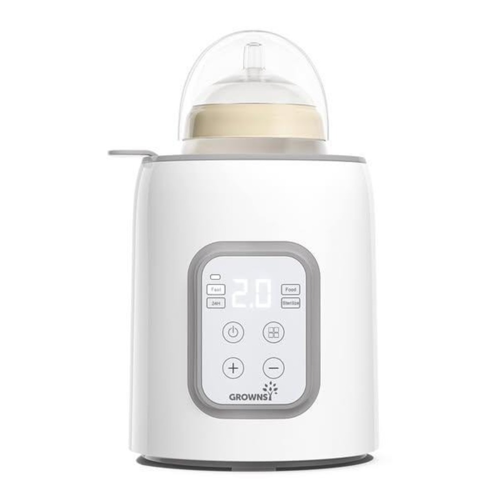 Grownsy 8-in-1 Fast Baby Bottle Warmer Sterilizer Thaw Food Heater White NEW